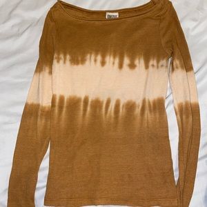Free People tie dye long sleeve top